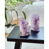 Ametystový obelisk s achátem Brazílie 507g