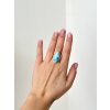 Larimar prsten silver Dominikánská rep. 9g