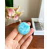 Přívěšek larimar medailon 3,5cm Dom.rep. 27g