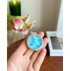 Přívěšek larimar medailon 3,5cm Dom.rep. 27g