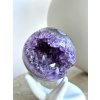 Leštěná koule z ametystu s achátem Brazílie 343g AAA
