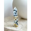 Oceánský jaspis s mini geodami, špice obelisk 11cm 93g