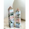 Oceánský jaspis s mini geodami, špice obelisk 13cm 170g