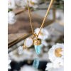 Pozlacený náhrdelník s akvamarínem Tales From Within