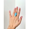 Larimar prsten silver Dominikánská rep. 11g