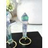 Fluorit plazmatický, broušená hůlka s podstavcem 156g AAA