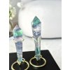 Fluorit broušená hůlka s podstavcem 200g AAA