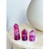 Jemný fialový fluorit hrot obelisk 125g AAA