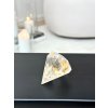 Křišťál a zlatý léčitel broušený diamant Brazílie 242g AAA