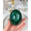 Vejce z malachitu leštěné maxi Kongo 513g 8cm