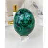 Vejce z malachitu leštěné maxi Kongo 513g 8cm