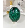 Vejce z malachitu leštěné maxi Kongo 513g 8cm