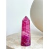 Jemný fialový fluorit hrot obelisk 177g AAA