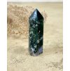 Obelisk zelený achát s chalcedonem špice 6cm