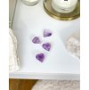Broušené ametystové srdíčko 2,5cm AAA