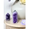 Ametystová drúza s achátem obelisk Brazílie 304g