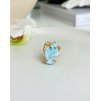 Larimar prsten kruhový gold Dominikánská rep. 9g