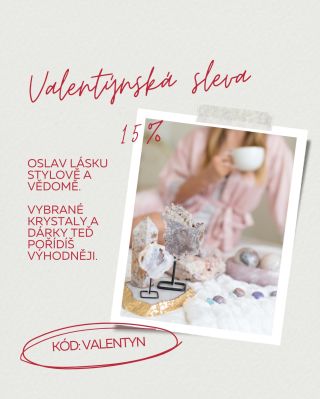 ❤️ VALENTÝNSKÁ SLEVA 15 % ❤️ Láska je energie, kterou můžeme darovat druhým i sami sobě. Dopřej si nebo svým blízkým...