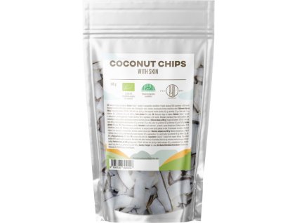 brainmax pure coconut chips with skin kokosove chipsy so supkou 100 g