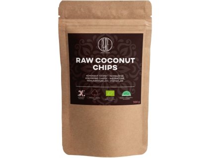 brainmax pure raw coconut chips kokosove chipdy bio 100 g