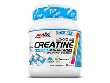 Performance Amix Creatine Creapure 2500mg Chewable Tabs Energy 60tbl Multi flavour