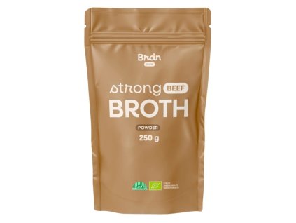 BrainPure Beef Collagen Broth BIO Kostný hovädzí vývar plný kolagénu 250 g