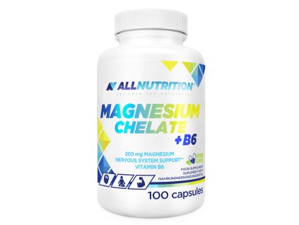 Allnutrition Chelát horčíka + vitamín B6 100 kapsúl