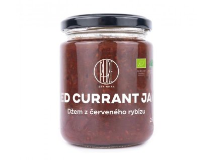 BrainMax Pure Red Currant Jam Džem Červené ríbezle BIO 260g