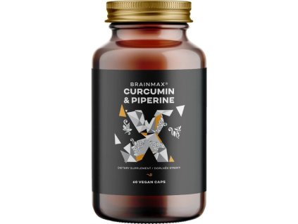 BrainMax Curcumin & Piperine 60 rastlinných kapsúl