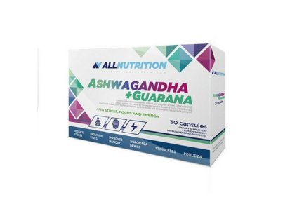 allnutrition ashwagandha+guarana 30 kapsul