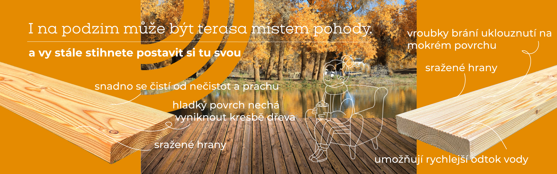 Terasová prkna podzim 2025