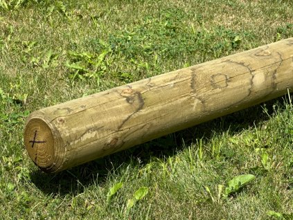 Dřevěná palisáda 300 cm, průměr 12 cm s impregnací