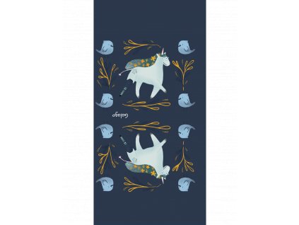Nákrčník zateplený s ilustracemi od Natsleepwalker Jednorožec šedá