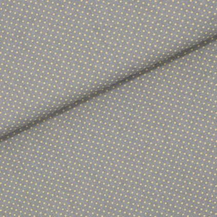 Bavlna sivá s béžovými 2 mm bodkami