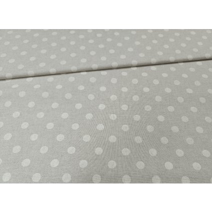 Dekoračná látka - biela bodka