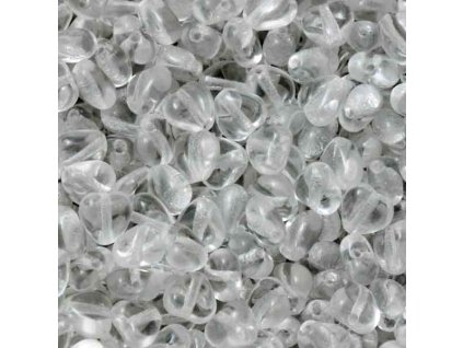 140 Korálek mačkaný SRDÍČKO 6 mm crystal čirý