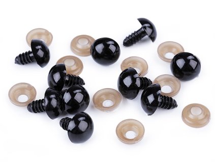 552 Oči s pojistkou 14 mm černé