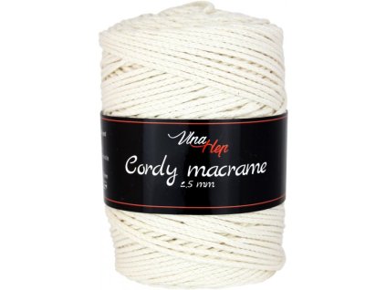 Cordy 2,5 mm macrame 8171 smetanová