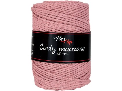 Cordy 2,5 mm macrame 8423 starorůžová tmavá