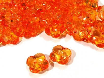 Knoflík dětský 24" Květinka - oranžový