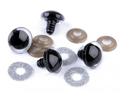 Bezpečnostní oči glitrové 20 mm (1 pár)