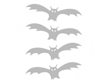 Reflexní nažehlovací potisk - netopýr (4 kusy)