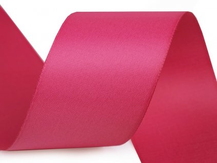 Atlasová stuha oboulící šíře 40 mm matná - růžová malinová