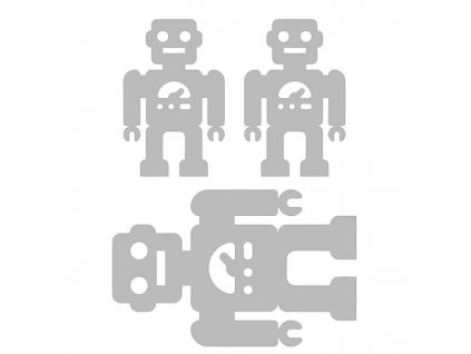 Reflexní nažehlovací potisk - roboti (3 kusy)