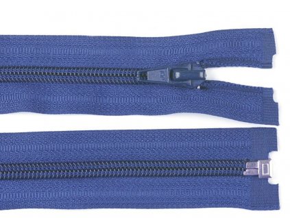 Zip spirálový dělitelný 5 mm / 40 cm - modrý