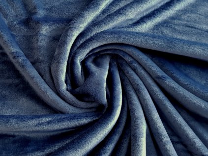 Flanel fleece - ocelově modrá
