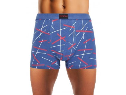 Pánské bavlněné boxerky Gianvaglia abstrakt 7005 (Barva modrá světlá, Velikost XL/XXL)