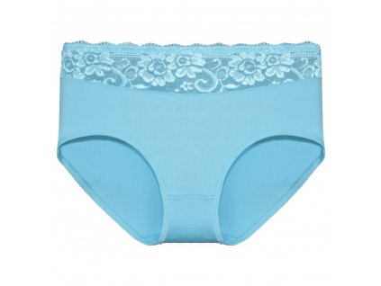 Dámské kalhotky s květinovou krajkou 9060 (Barva blankytná, Velikost XL/XXL)