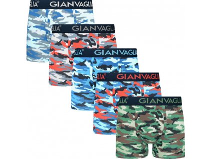 5-PACK Pánských boxerek Maskáč GVG-5077 (Barva Mix viz foto, Velikost S/M)