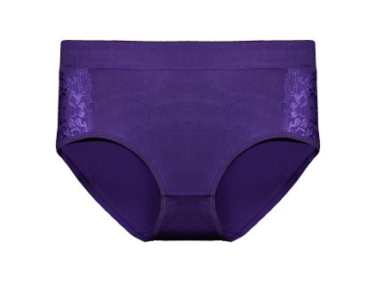 Dámské kalhotky s krajkou v bocích 9025 (Barva fialová, Velikost XL/XXL)